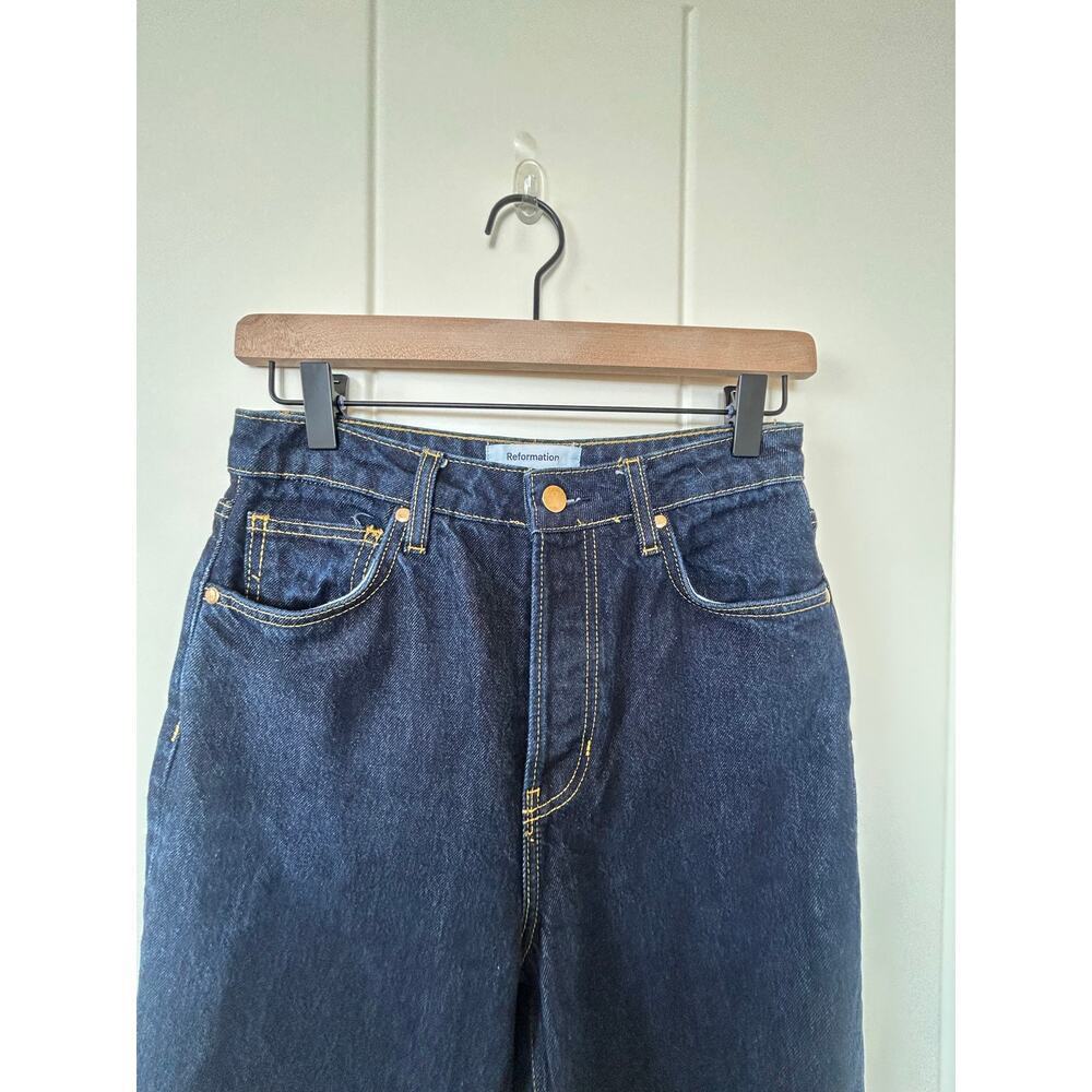 Reformation Cynthia High Rise Straight Raw Hem Jeans Size 27 - Picture 2 of 8